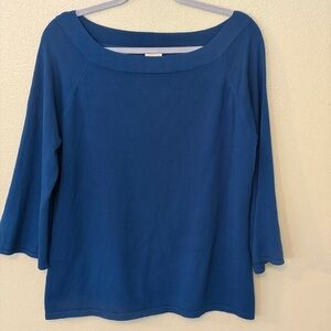 Chico's Deep Blue Boatneck Top